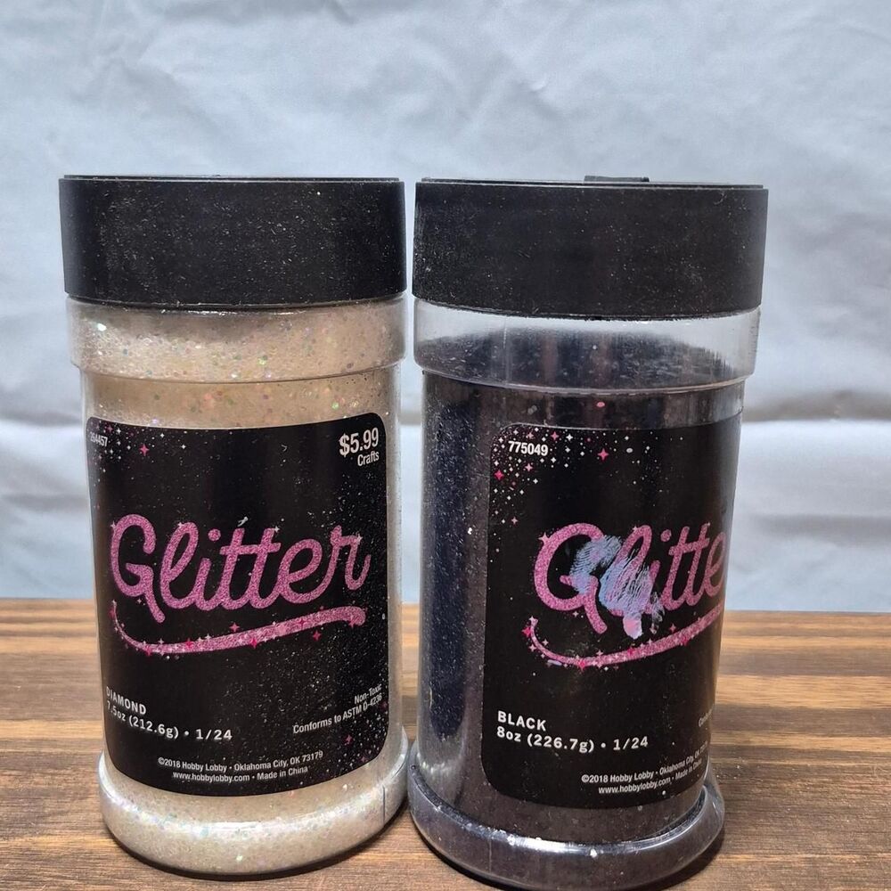 7oz Black & Diamond Glitter